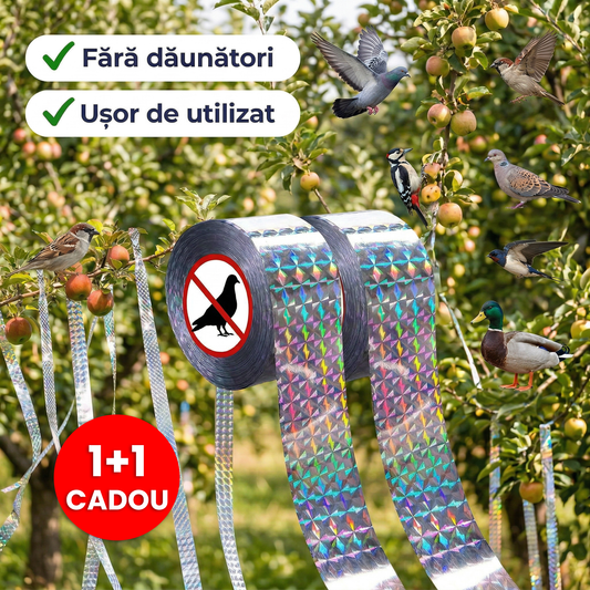 Bandă Reflectorizantă Anti-Păsări - 1+1 Cadou