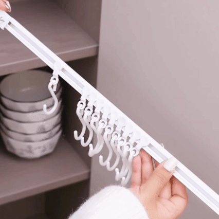 🎁 1+1 Cadou - Suport cu Cârlige Glisante Autoadeziv –  (30CM / 40CM)