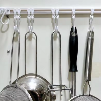 🎁 1+1 Cadou - Suport cu Cârlige Glisante Autoadeziv –  (30CM / 40CM)