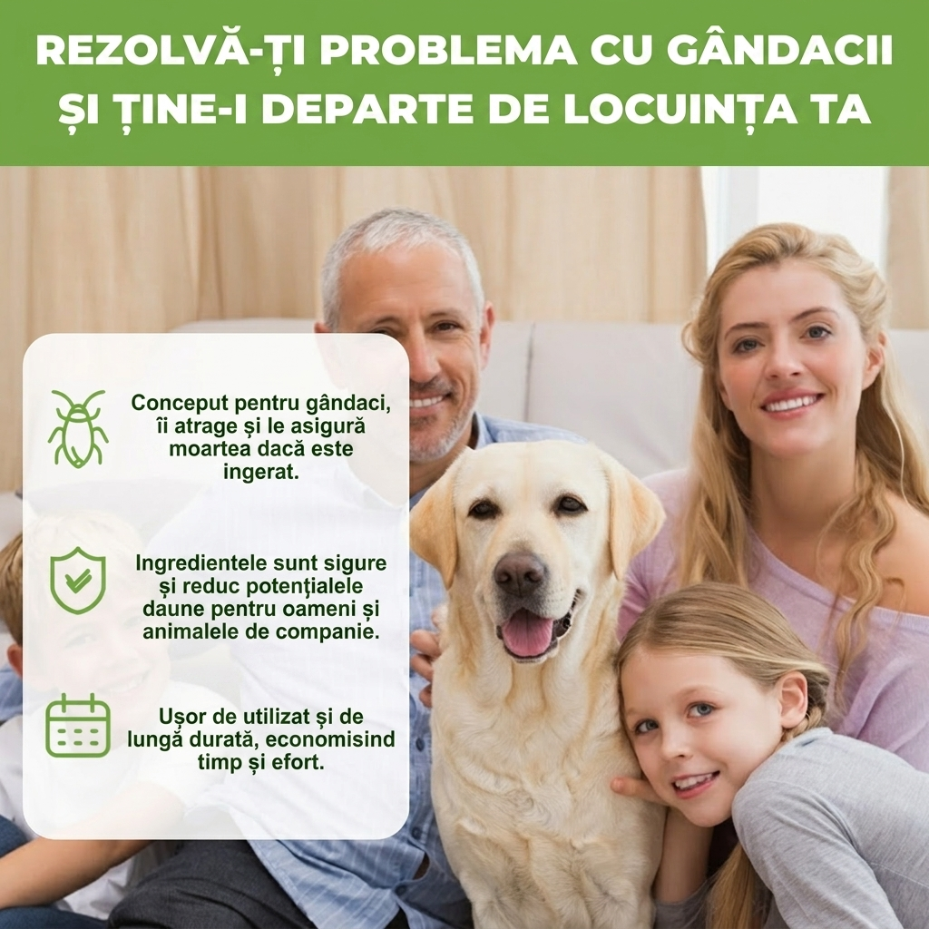 Gel Capcană pentru Gândaci – Set 12 Bucăți